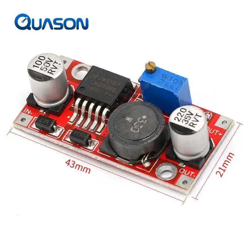 LM2596S DC-DC 3,6-46V 3A módulo de alimentación reductor ajustable con protección de conexión inversa regulador de voltaje de 5V ► Foto 3/6