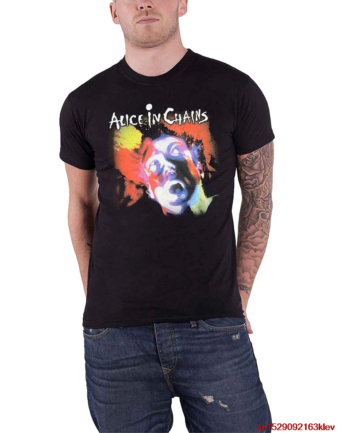 Alice in Chains T Shirt Facelift FGHFG Logo Mens Black Unisex men women t shirt |