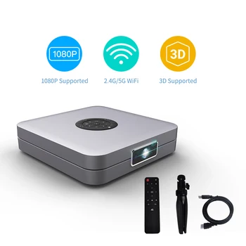 

Portable Wireless Screen LED Projector Support 1080P 3D 3800 Lumens Share Video Projector for Home Theater Gaming Entertainment