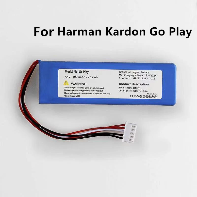 Original GSP1029102 01 3000mAh Replacement  Battery For  Harman Kardon Go Play Mini Speaker Li-Polymer Lithium Batteries cell phone battery pack
