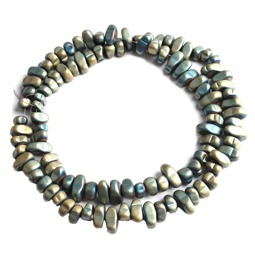 Gold Plated Hematite Gravel Spacer Beads
