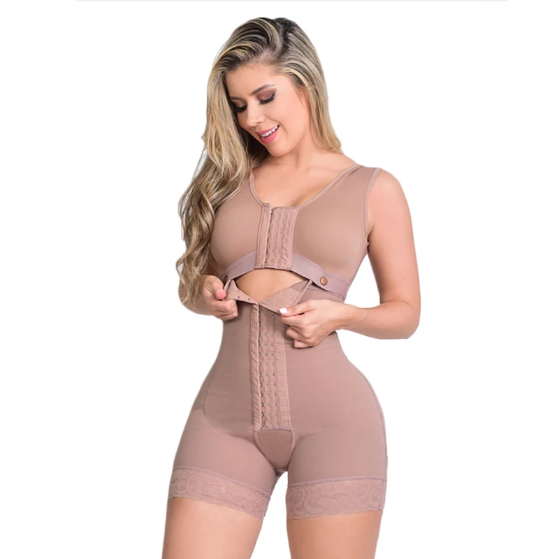 Fajas Colombianas High Compression Garment With Hook And Eye Closure  Adjustable Bra Double For Womeen Skims Kim Kardashian