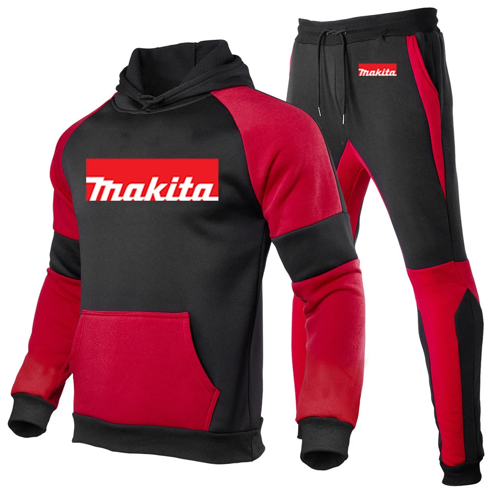 Костюм спортивный мужской из двух предметов на осень/весну с логотипом Makita 2021 |