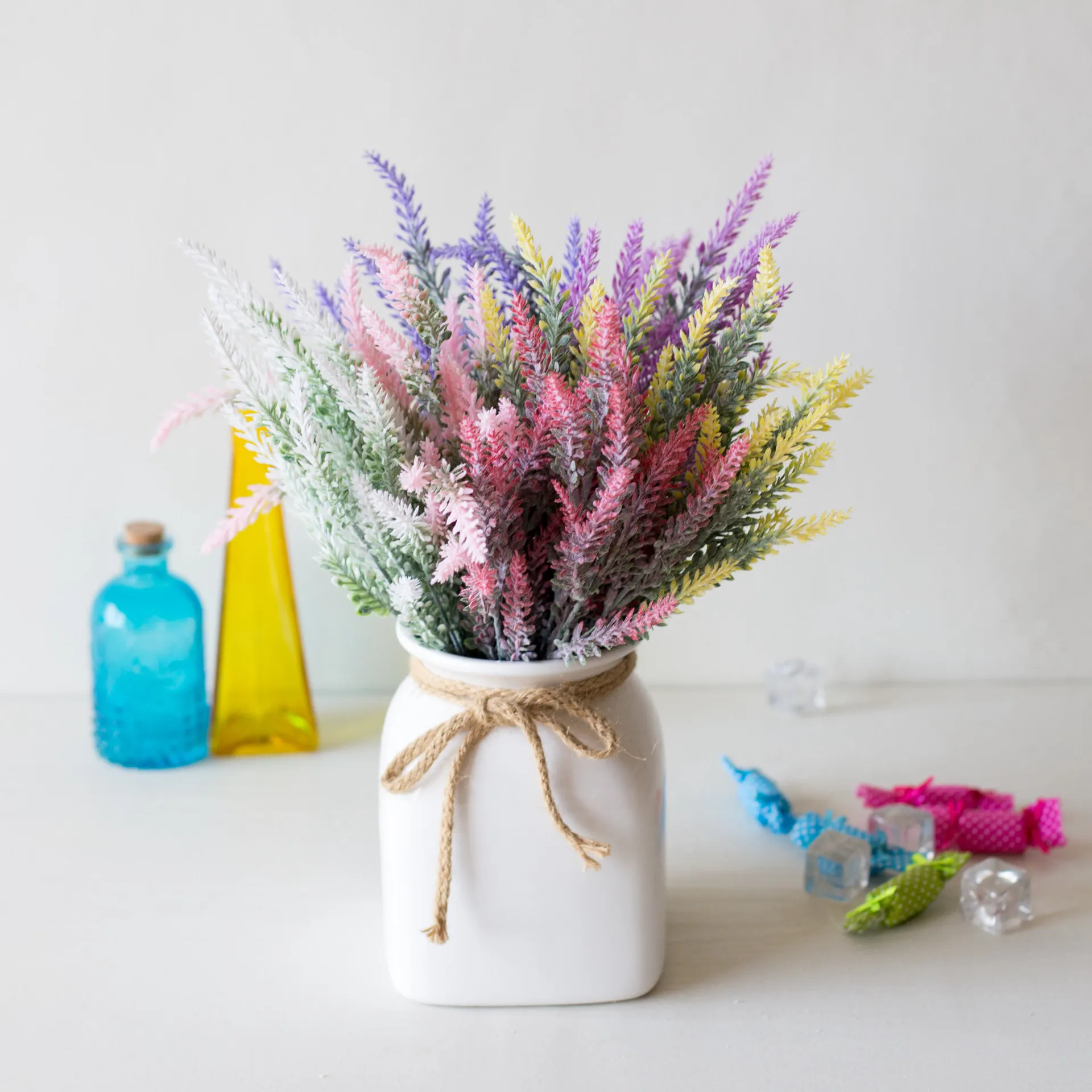 1 пачка романтика, Прованс avender Свадебная декоративная ваза для цветов для дома искуственные цветы для декора Зерна Декоративные искусственные растения