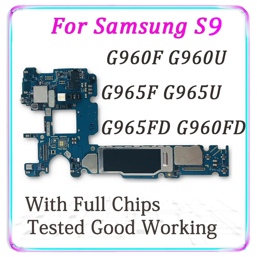 Для samsung Galaxy S9 Plus G965F G960F G965U G960U G965FD G960FD материнская плата, европейская версия для samsung S9 логическая плата