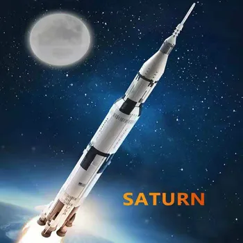 

Lepinblocks 37003 Ideas series The Apollo Saturn V Building Blocks Compatible Lepining 21309 education Toys for children
