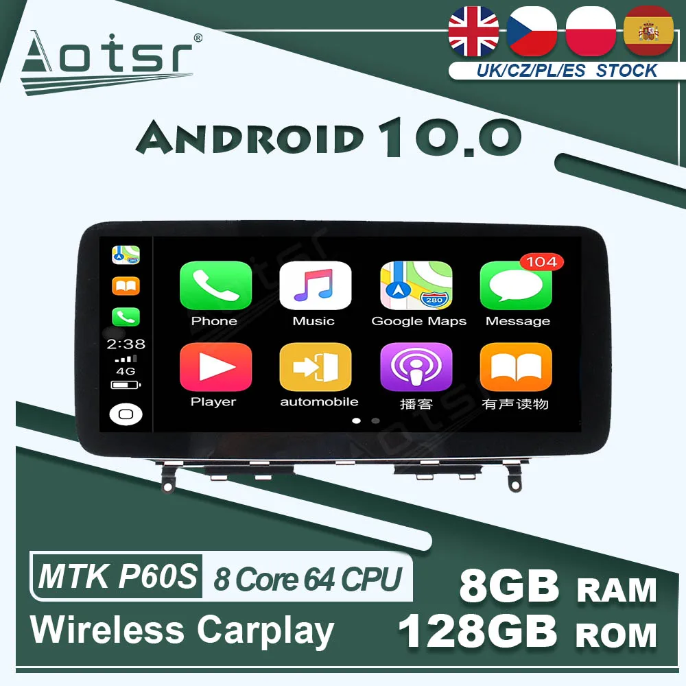 

12.5 " Android 10 8G+128G Car GPS Navigation Multimedia Player For Mercedes Benz C CLASS W204 2007-2010 4G LTE Wireless carplay