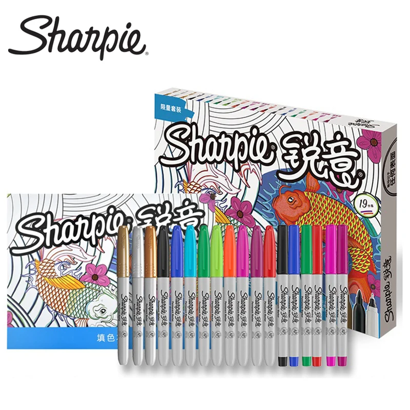 18 шт./компл. маркер Sharpie масляной Маркер Набор изобразительного искусства