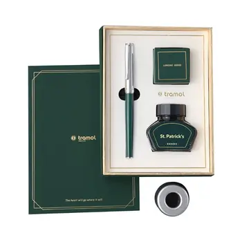 

Vintage Business Fountain Pen Signature Calligraphy with Ink Pen Holder Gift Box T3LB