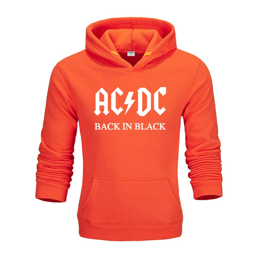 orange72 Бренд AC DC Толстовка Мужская Хип-Хоп рок-группа ACDC черная толстовка мужская повседневная Уличная куртка толстовка толстовки для мужчин/женщин - Цвет: orange72