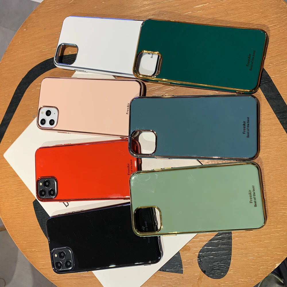 Роскошный 6D гальванический 2,0 ТПУ чехол для iPhone 6 7 8 plus X XR XS Xsmax 11proMax четыре угла анти-падение 6D 2.0TPU чехол для телефона сумка