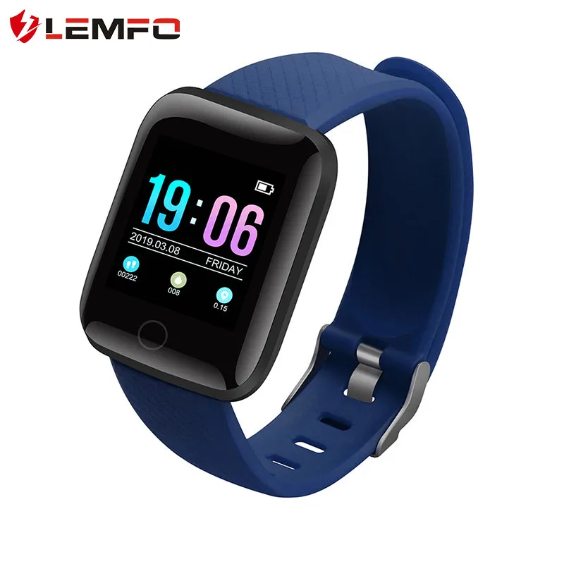 Dark Blue LEMFO D13 1," Bluetooth Смарт-часы для мужчин для Apple Watch пульсометр кровяное давление фитнес-трекер IP67 съемный смарт-браслет - Цвет: Dark Blue