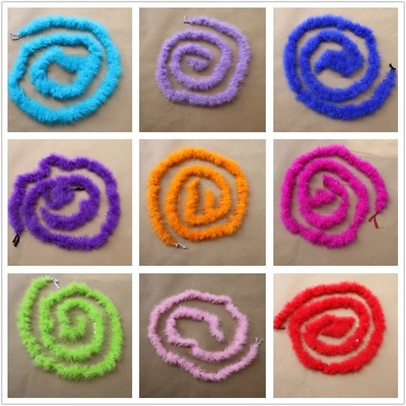 Turchia Boa Di Piume Fluffy Plumas Corda Sciarpa Vestiti Costumi Decorazione Di Cerimonia Nuziale Di Ballo Prestazioni Pennacchio Di Struzzo Sottile 2