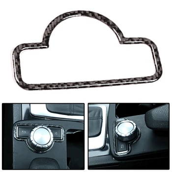 

Car Multimedia Button Panel Frame Interior Carbon Fiber Style Stickers Trim Strip Fit For Mercedes Benz C Class W204 2007-2013