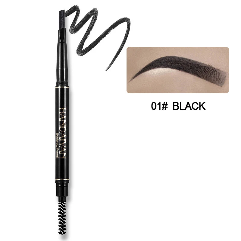 

1Pc Dual Ended Automatic Eyebrow Pencil Waterproof Lasting Grey Black Eyebrow Pen Pomade Microblading Tattoo Eyebrow Pen TSLM2