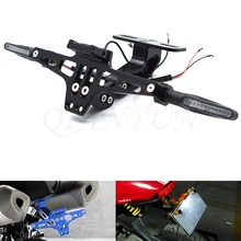 Универсальный CNC алюминиевый мотоцикл регулируемый угол номерной знак кронштейн для DUCATI MONSTER M400 M600 M620 M750 M750IE M900