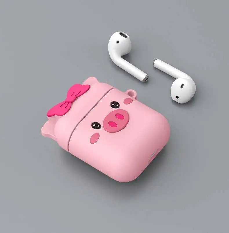 Для Airpods 2 защитный чехол, крышка для гарнитуры, милый мультяшный чехол для наушников, беспроводной Bluetooth, анти-капля, портативный футляр для наушников, коробка