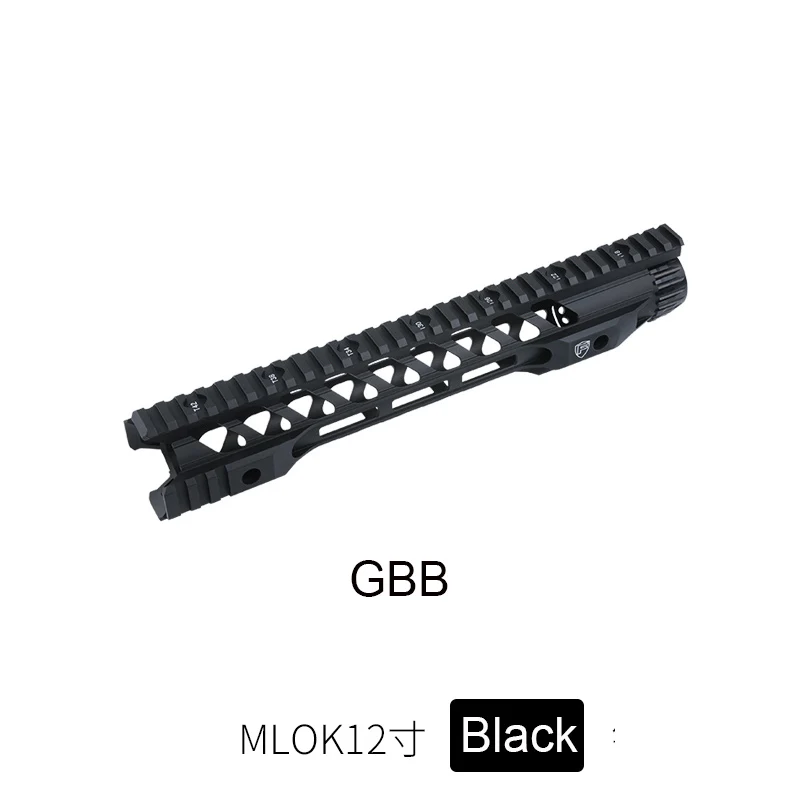1" 14" бесплатный поплавок Keymod M-lok страйкбол гель бластер Handguard Пикатинни для охоты тактический прицел крепление - Цвет: 12 in M-Lok Bk GBB