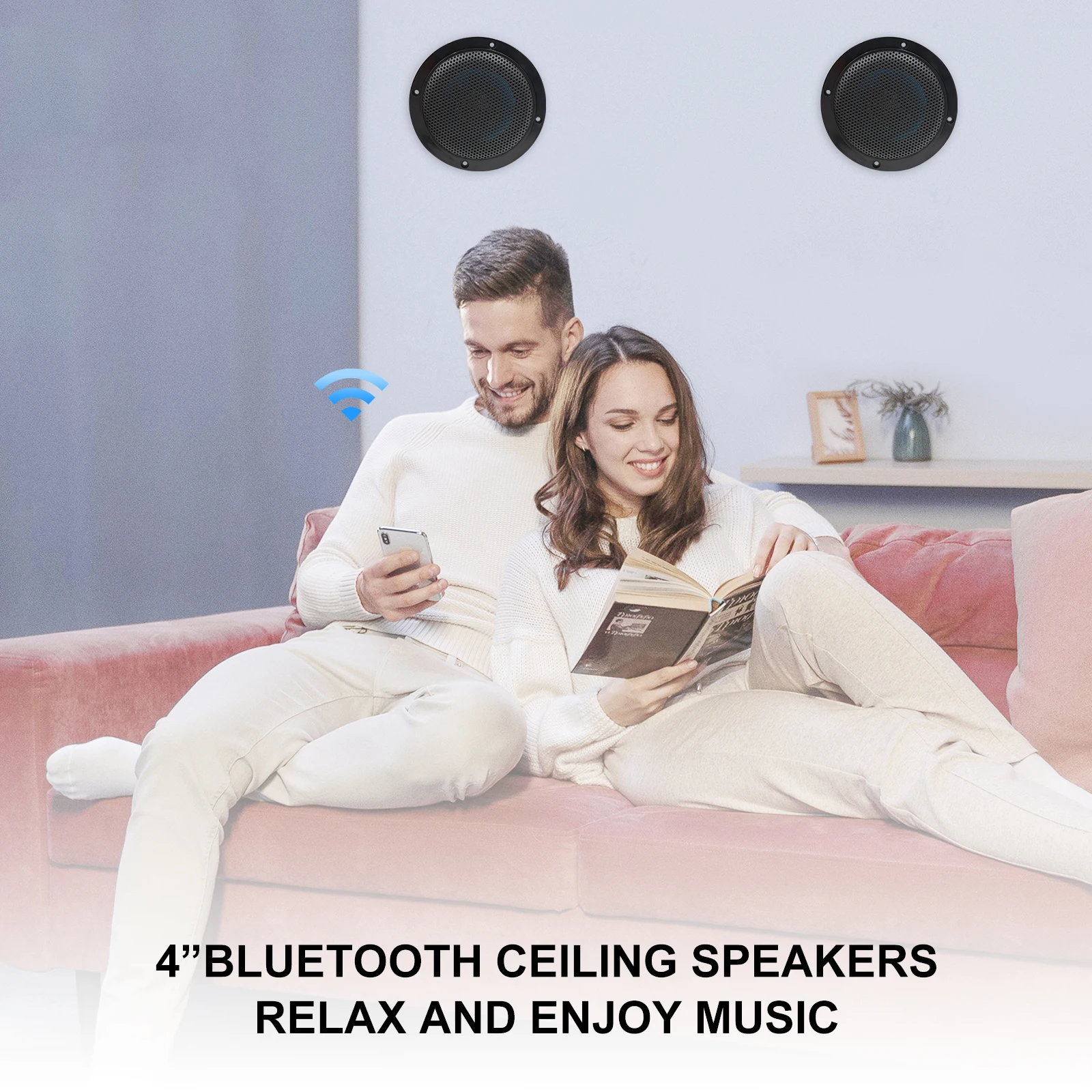 herdio polegada teto kit bluetooth amplificador resistente água de teto para casa banho cozinha ao ar livre