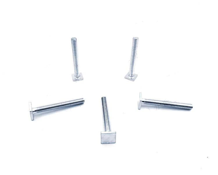 5Pcs M5x40mm Carbon steel T-bolts screw square flat head T type screws studs bolt size 10mmx10mm | Обустройство дома