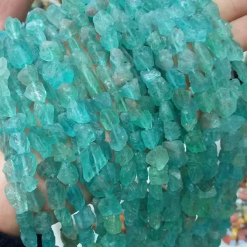 

No Optimized Natural Raw Stone Blue Apatite Shaped Macadam 10mm Diy Handmade Material Accessories