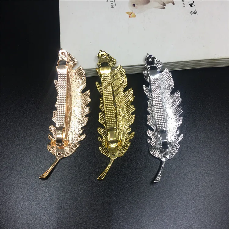 Vintage Fashion Leaf Feather Hair Clip Hairpin For Women Girl Hair Accessories Barrette Hair Ornament Party Decoration Headwear