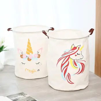 

Large Cartoon animal Folding Waterproof Laundry Hamper Clothes Storage Baskets Home decoration barrel kids toy organizer bucket