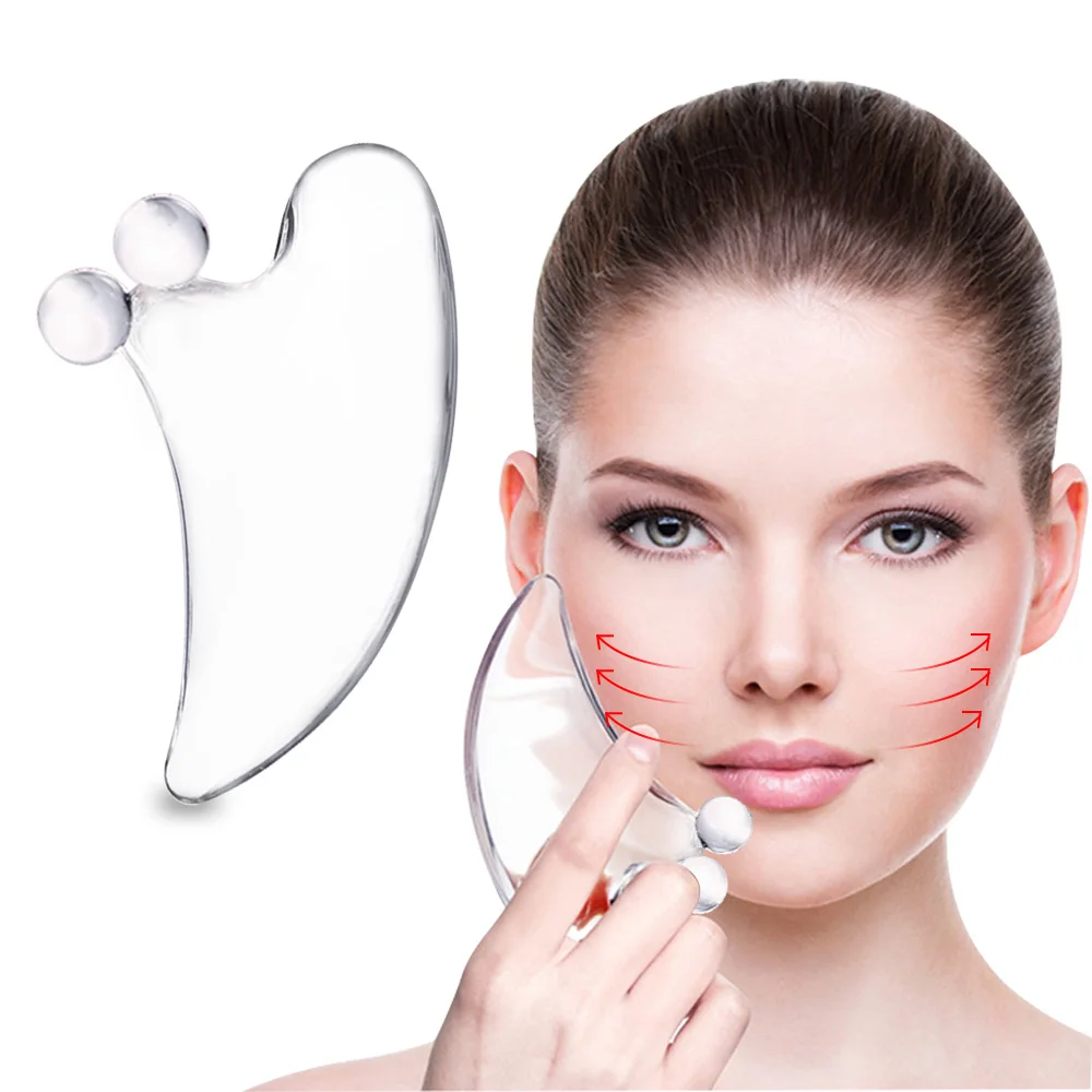 

High Quality GuaSha Massage Tool Facial SPA Scraping Healing Jade Stone For Body Neck Stress Relieving Massager Health Care