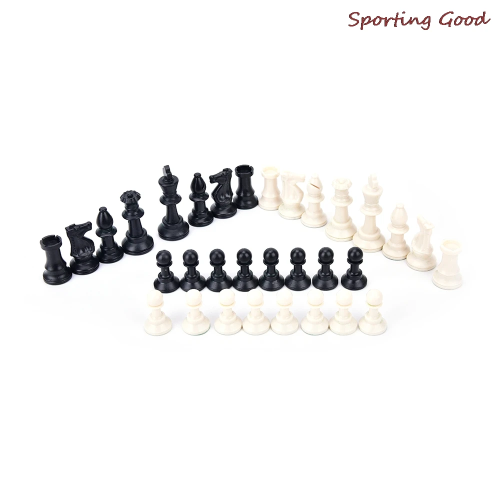 32Pcs/Set Medieval Chess Pieces/Plastic Complete Chess With Friend Play Chess For Relax 65MM Height