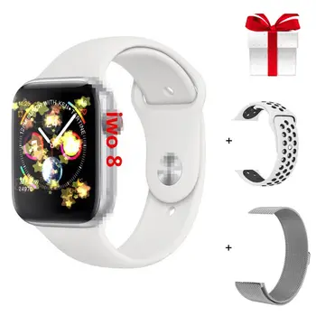 

Rose Gold Smart Watch IWO 8 1:1 SmartWatch 44mm Case for Apple iOS Android Heart Rate ECG Health Activity Tracker+Strap IWO8