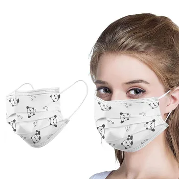 

10/50/100 Pcs White Disposable Protectiv Masks Non-woven 3-layer Face Mask Breathable Elastic Earband Adult Mouth Mask Cover