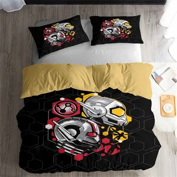 

HELENGILI 3D Bedding Set Avengers Ant Man Print Duvet Cover Set Bedcloth with Pillowcase Bed Set Home Textiles #TB-04