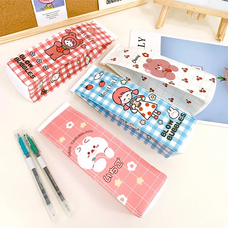 MINKYS Kawaii Вишневый медведь ПУ водонепроницаемый чехол для карандашей | Отзывы и видеообзор