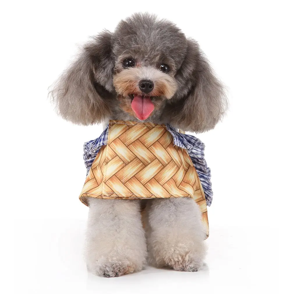 Christmas Dog Hand-held Basket Uniform Christmas Puppy Hand-held Basket Uniform Christmas Dog Clothes