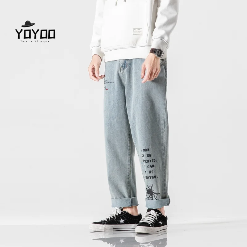 

YOYOO new autumn men clothing cotton men jeans oversized streetwear baggy jeans casual loose jean men's cargo pants men man