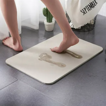 

Fast Drying Bathroom Mats Natural Diatom Mud Absorbent Pad Wash Table Diatomaceous Earth Waterproof Coaster Tray Ins 40*30*1cm