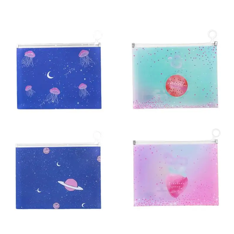 

1 Pcs A5 Planetary jellyfish fruit PP transparent document bag file bag folder stationery office stationery supplies
