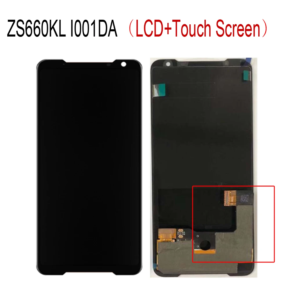 Original Lcd Touch Screen Digitizer Assembly para Asus Rog Telefone Phone2 Zs660kl 659 - Image 2
