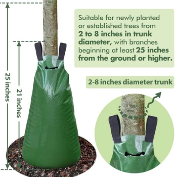 

Tree Watering Bag 2 Pack 20 Gallon Adjustable Drip Bag for Slow Release Watering Bags for Trees and Plants, Tree Water Bags Made