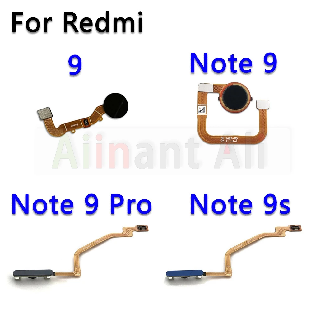 Сканер отпечатков пальцев для Xiaomi Redmi Note 9 Pro/9s Prime оригинальный с кнопкой Home |