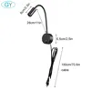 Plug Wired Flexible 3 Watts 3W Gooseneck Led Wall Light Sconce Lamp Lighting for Bedroom Reading Bathroom with Plug, black white 2