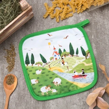 

Potholder "Derevenka" 19x19cm, 100% c / l, batting 250g / m2 4122603