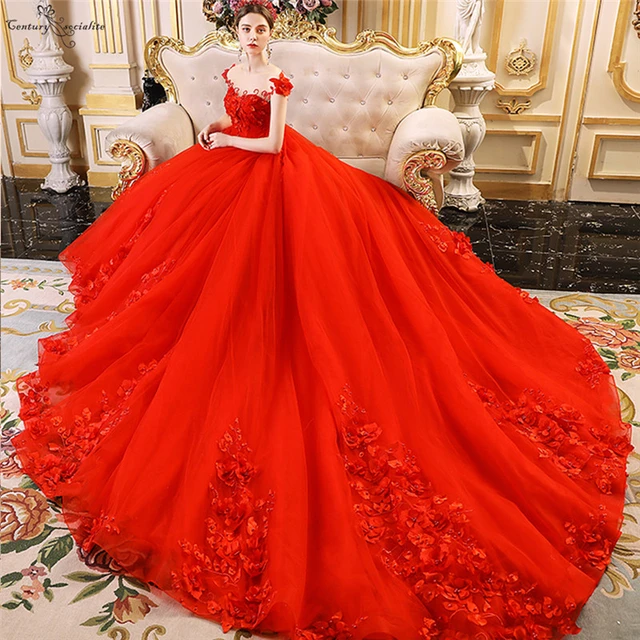 Red Wedding Dresses: 18 Lovely Options For Brides | Red wedding dresses, Red  ball gowns, Ball gowns