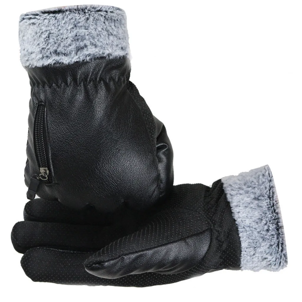 Зимние теплые однотонные женские и мужские бархатные утолщенные перчатки для холодной погоды с теплой двойной подкладкой дизайн мода# YL5