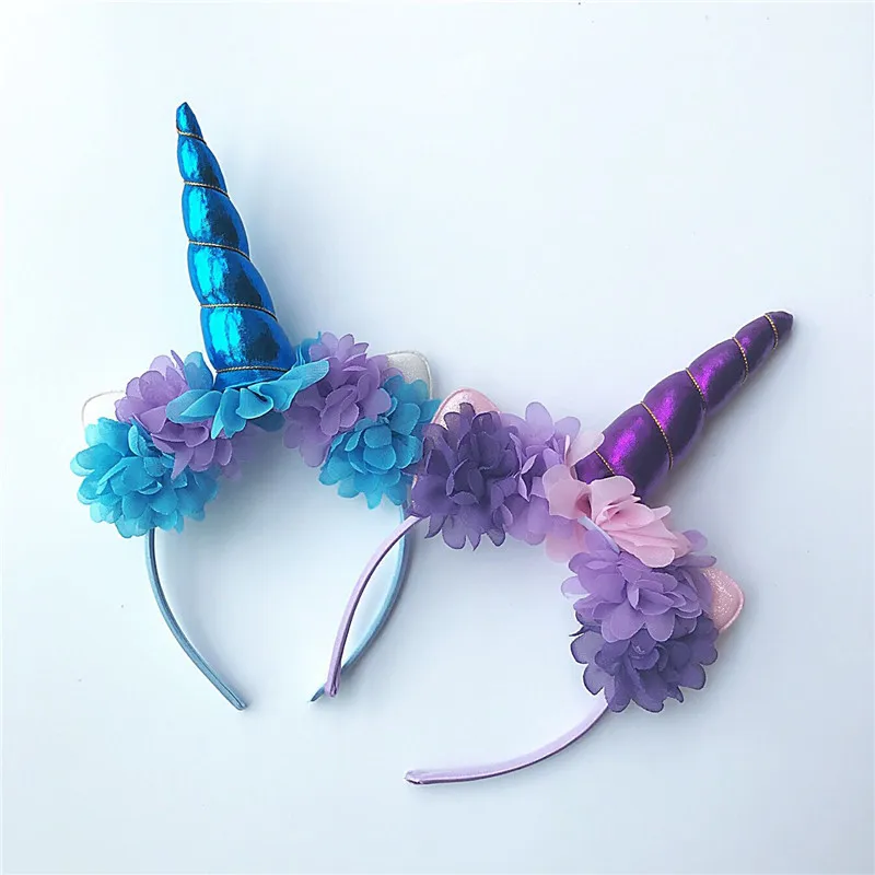 unicorn baby headband newborn girl beauty forever princess hair