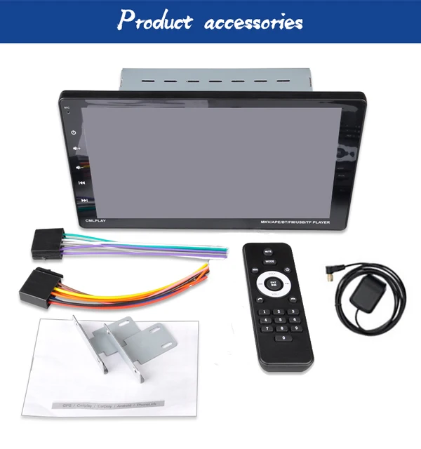 9 Inch Touch Screen Car Radio Multi-language Fm 9010c 12v Colorful 