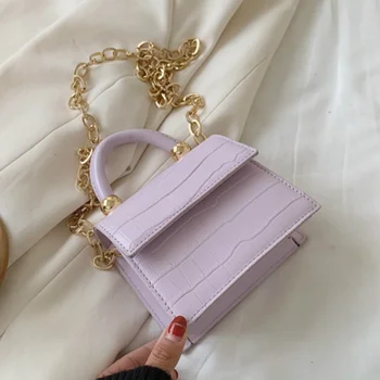 

Stone Pattern Mini PU Leather Crossbody Bag for Women New Luxury Female Shoulder Messenger Handbag Chain Ladies' Travel Flap Bag