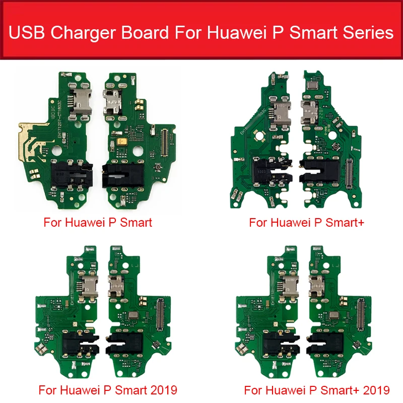 Шлейф для зарядки с usb-разъемом для huawei P Smart+ Chargring Usb Jack Нижняя плата запасные части, комплектующие для ремонта