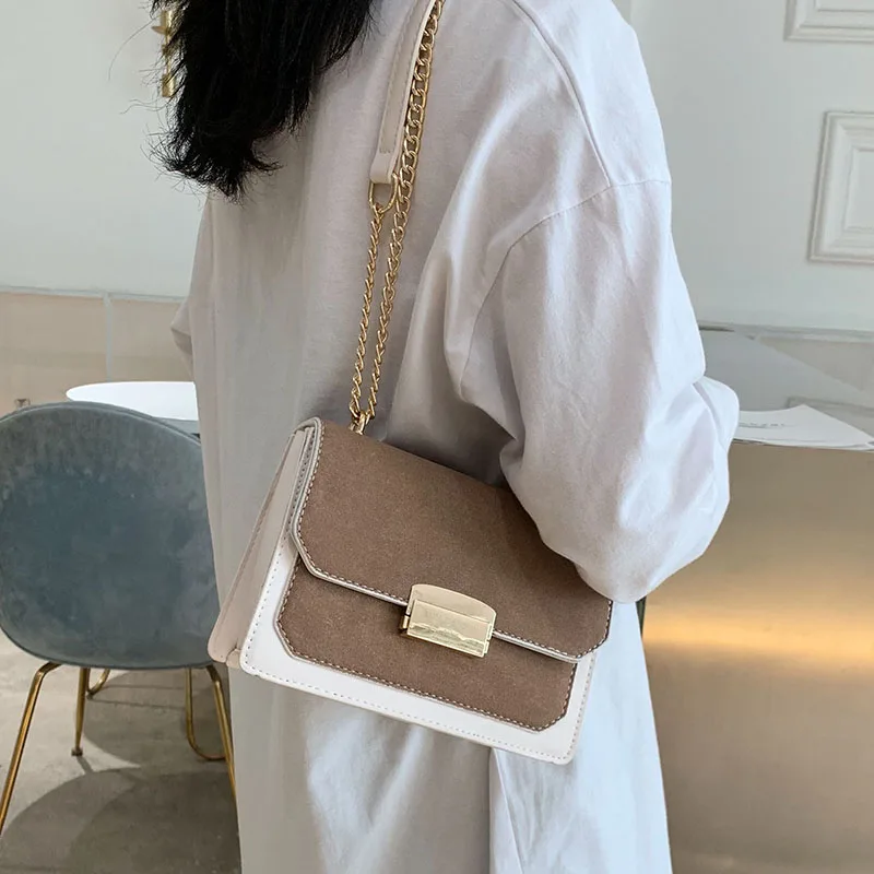 

Female Fashion Women Matte Leather Bag Shoulder Small Handbag Lady Messenger Bag chain Designer Handbag Vintage Crossbody luxury