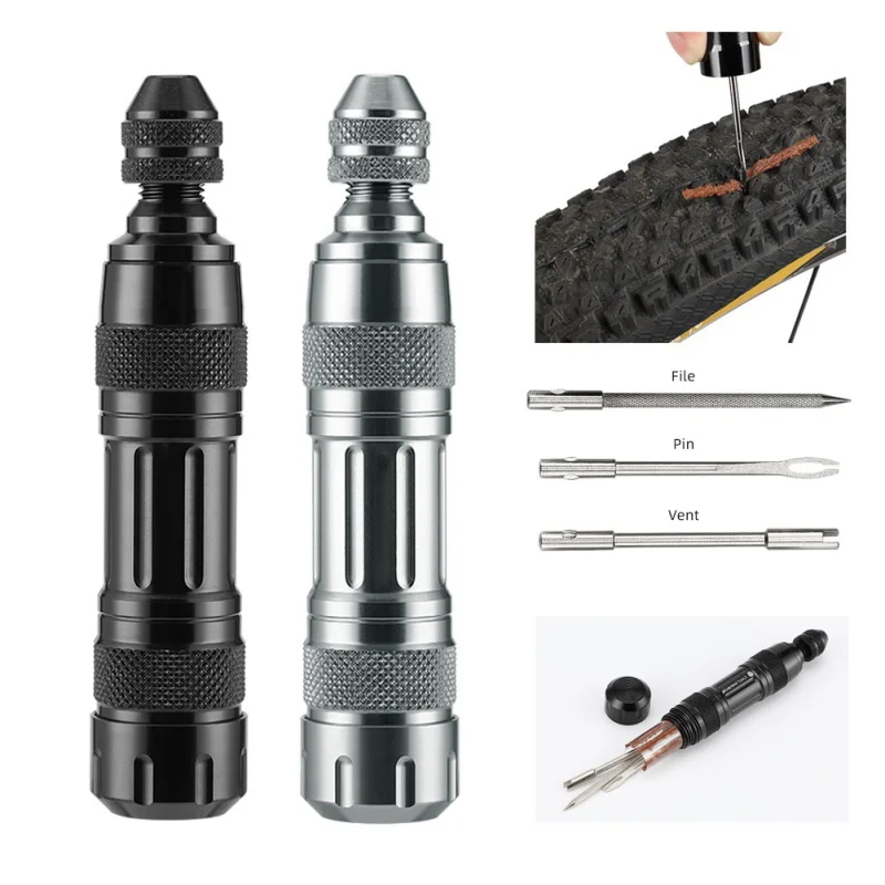 

Bicycle Tire Repair Tool Tire Repair Rubber Strip And Bicycle Tire Repair Drill For MTB Road Bike Tubeless Repair Simple Set
